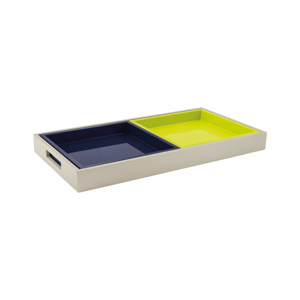 Διακοσμητικός δίσκος τριών τεμαχίων από λάκα 